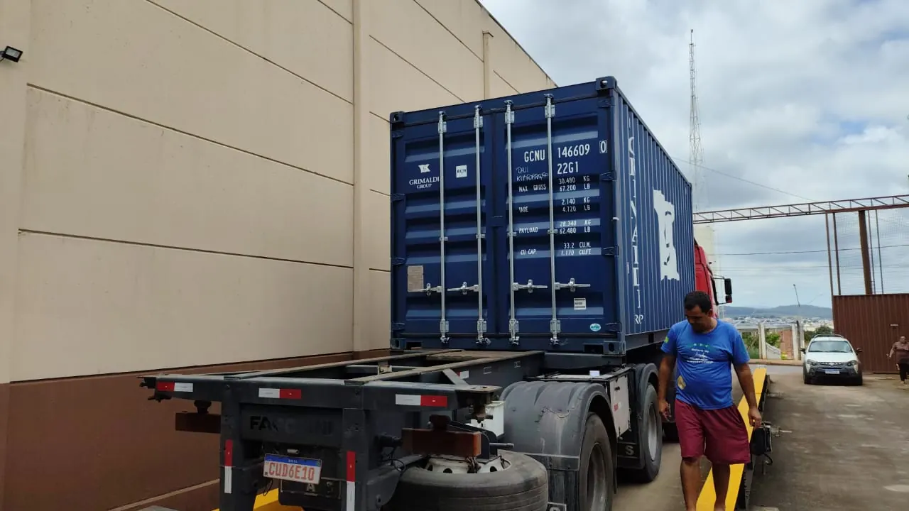 Pesagem de caminho na balana